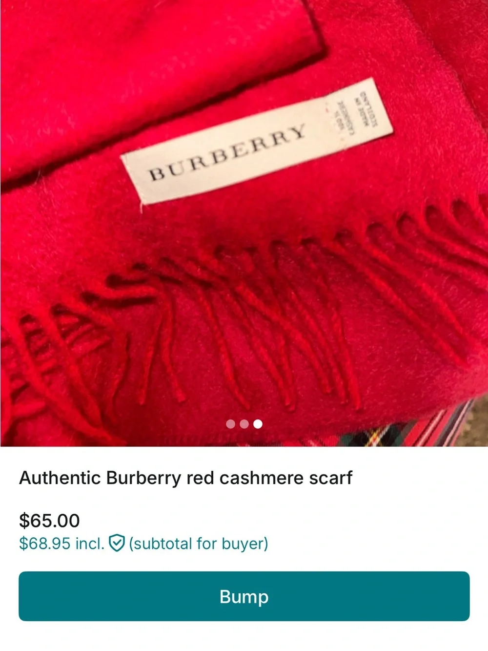 Burberry cashmere scarf
